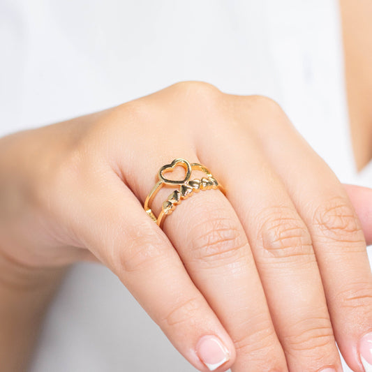 Anillo doble corazones  Amulí