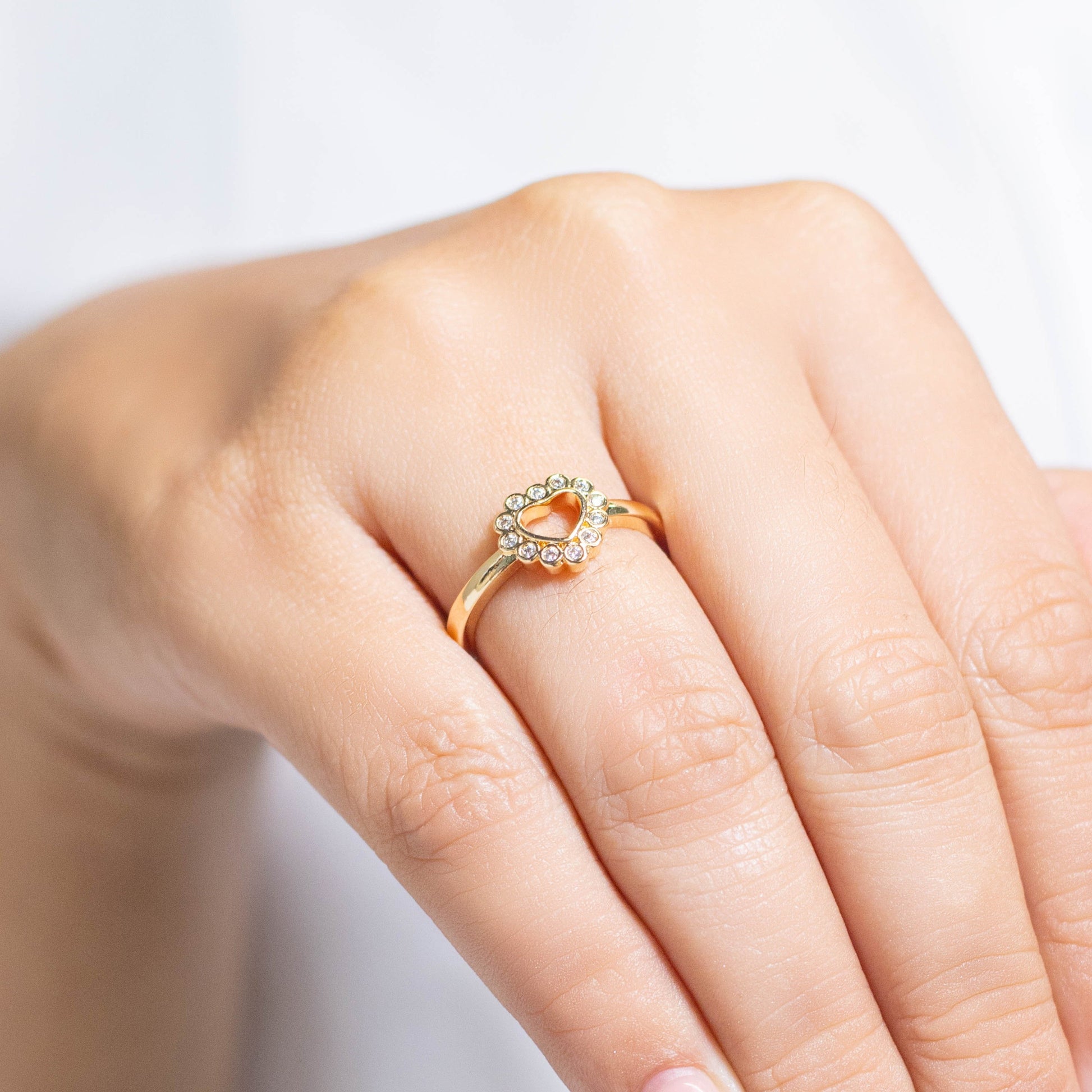 Anillo silueta corazon  Amulí