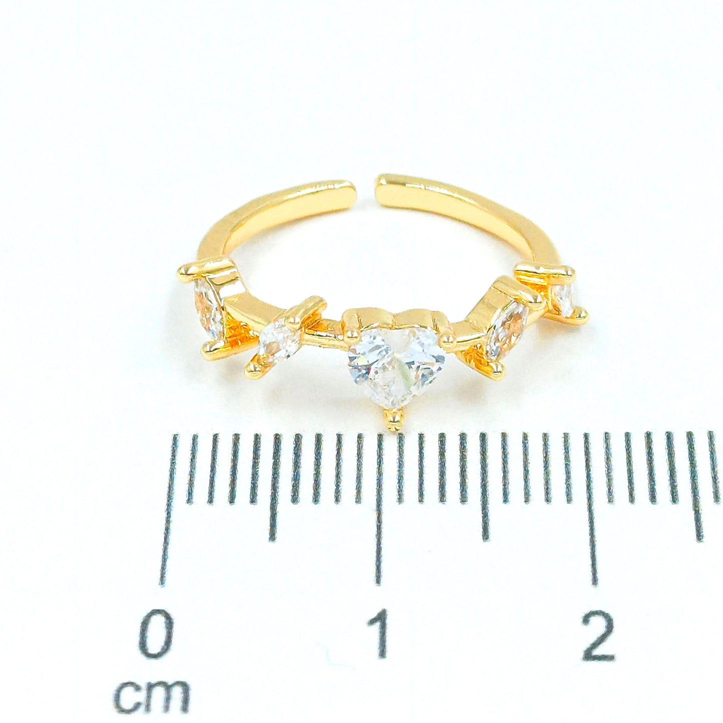 Anillo corazon zircón