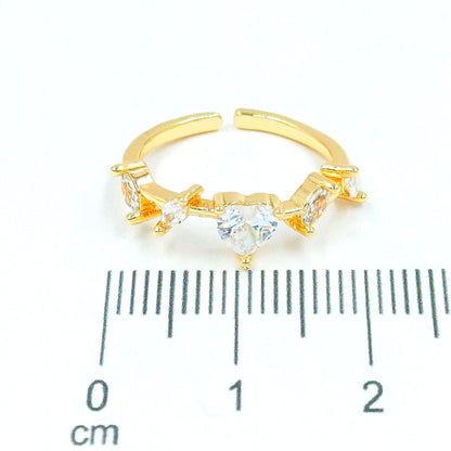 Anillo corazon zircón