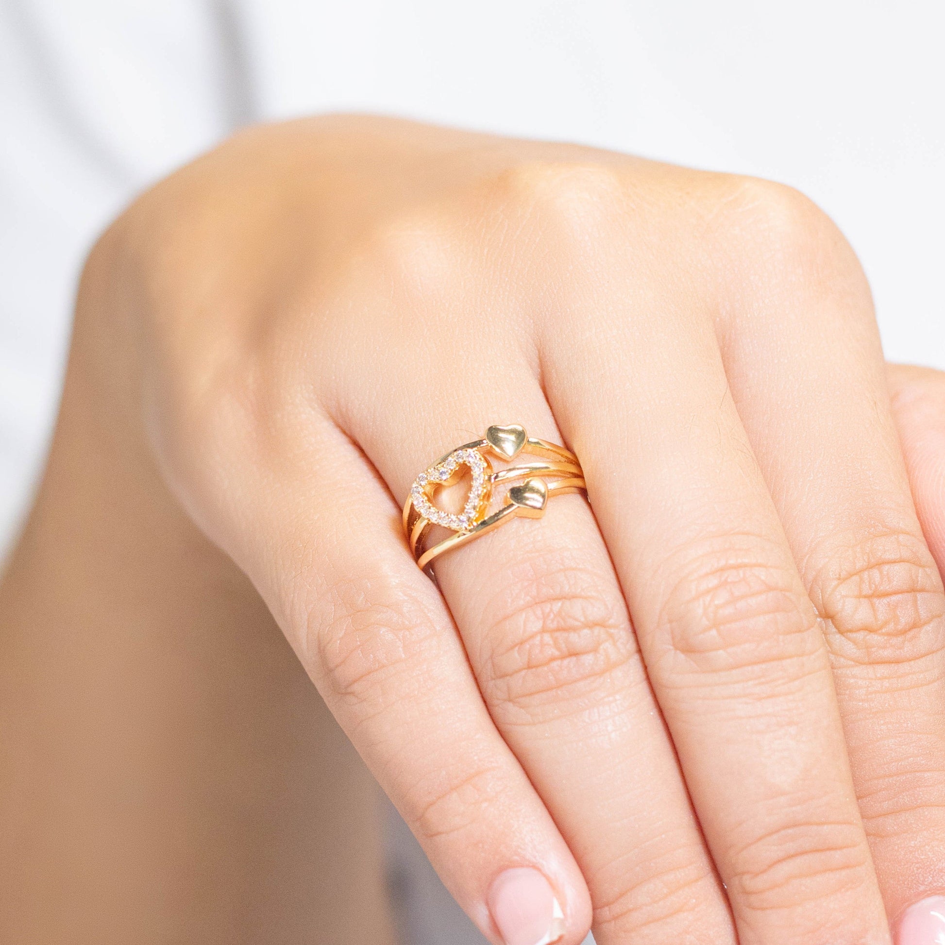 Anillo triple corazones  Amulí