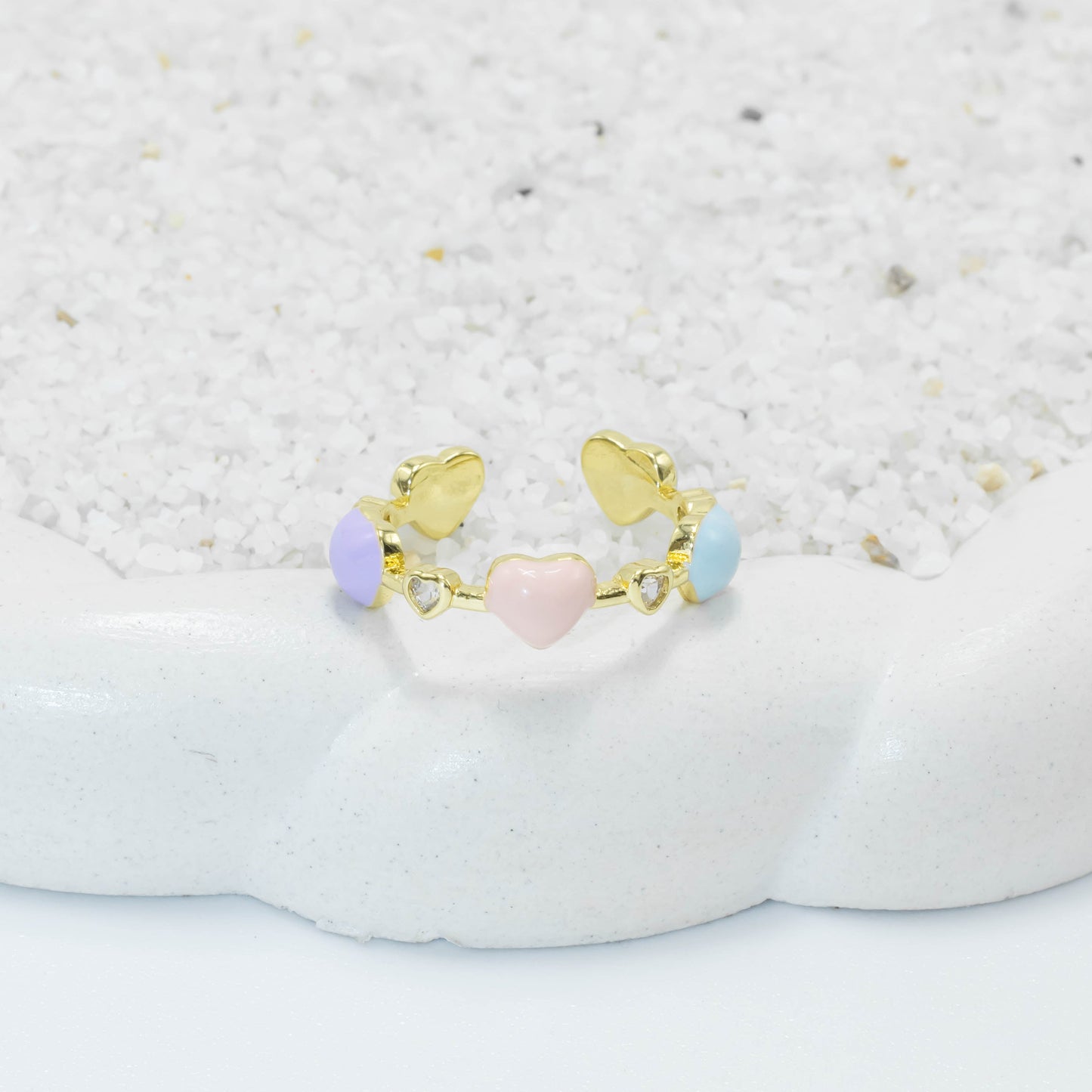 Anillo corazón pastel