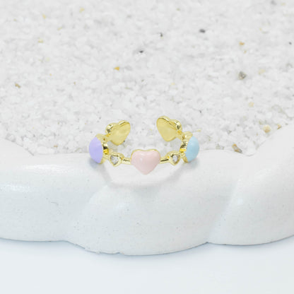 Anillo corazón pastel