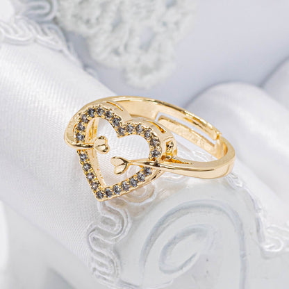 Anillo silueta corazon