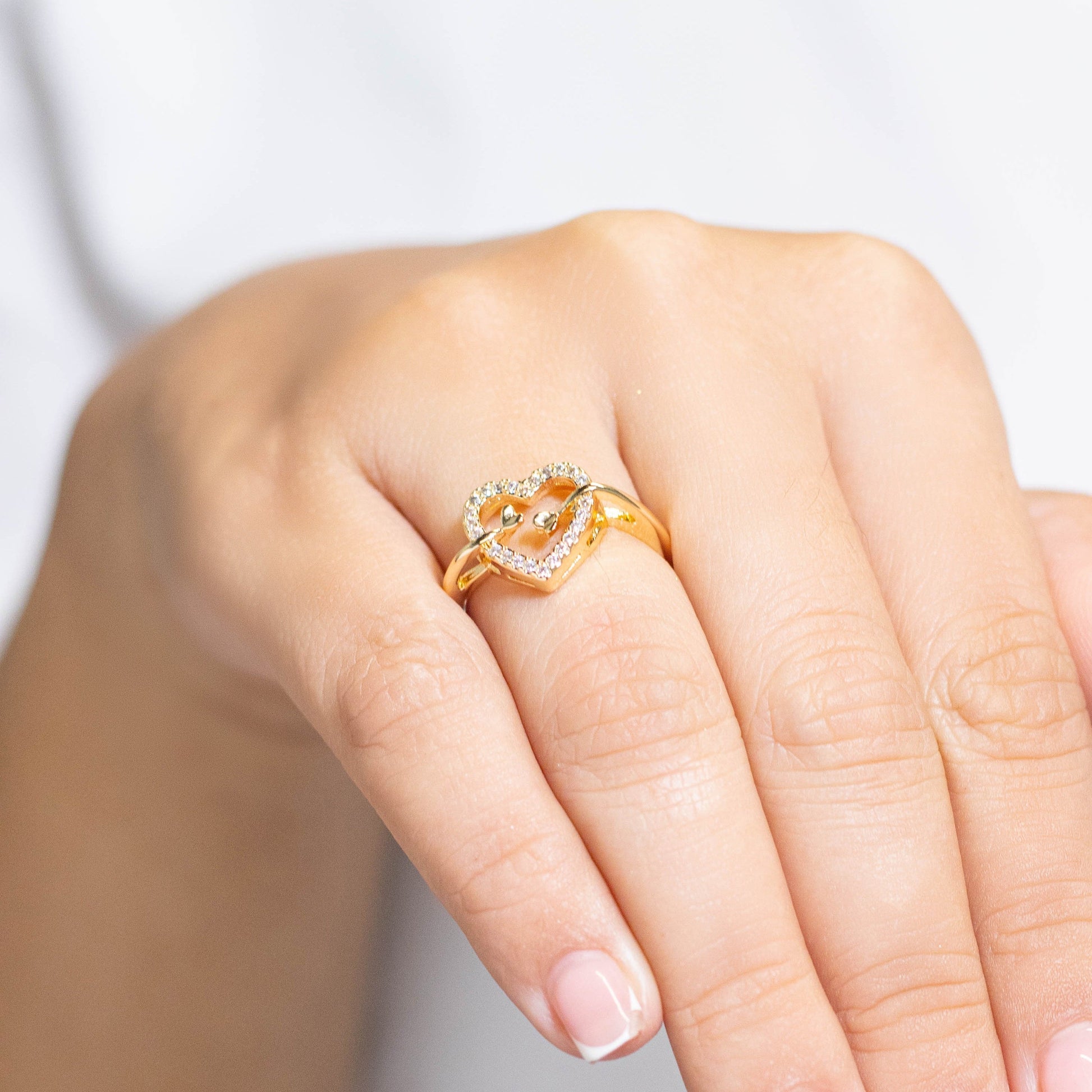 Anillo silueta corazon  Amulí