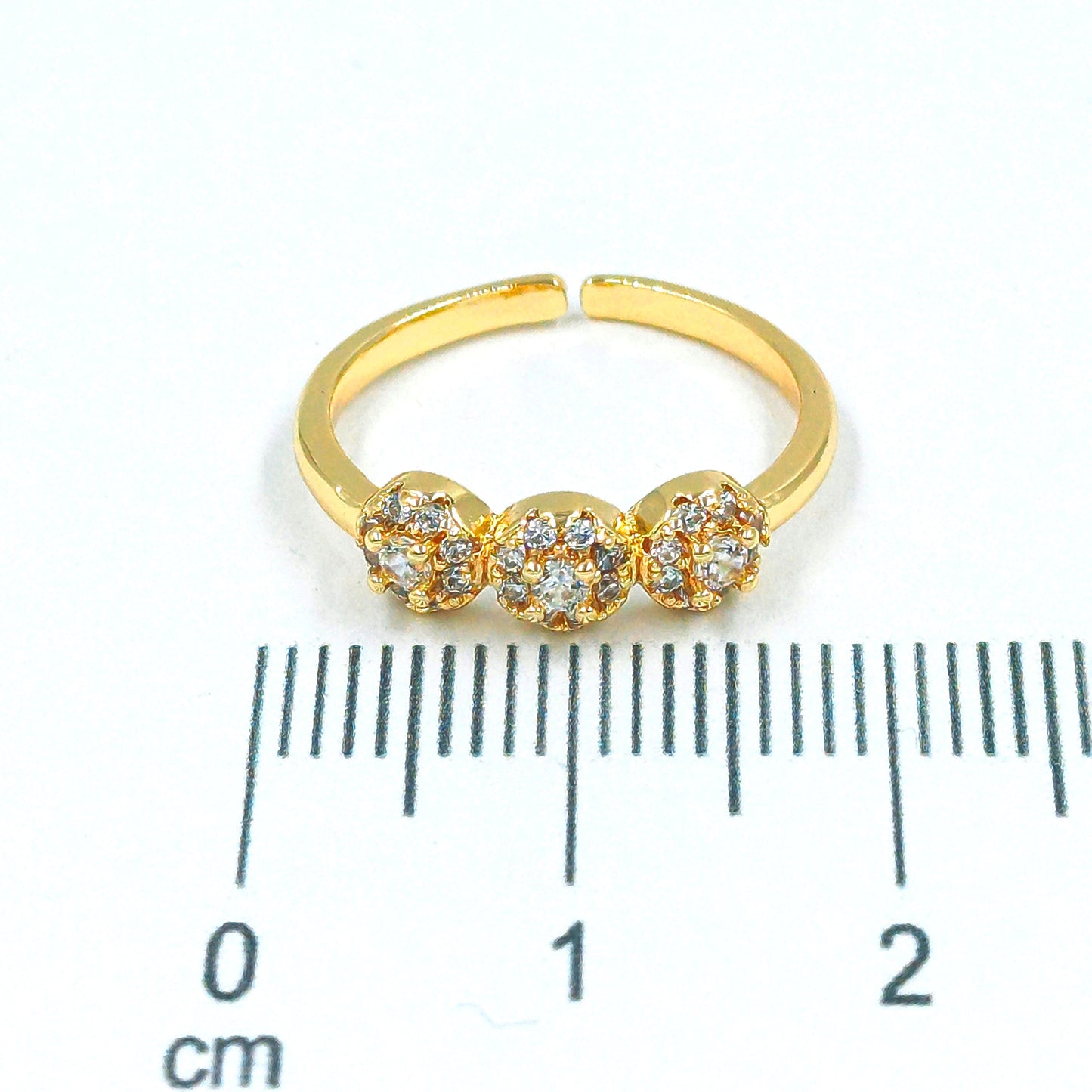 Anillo flores zircón