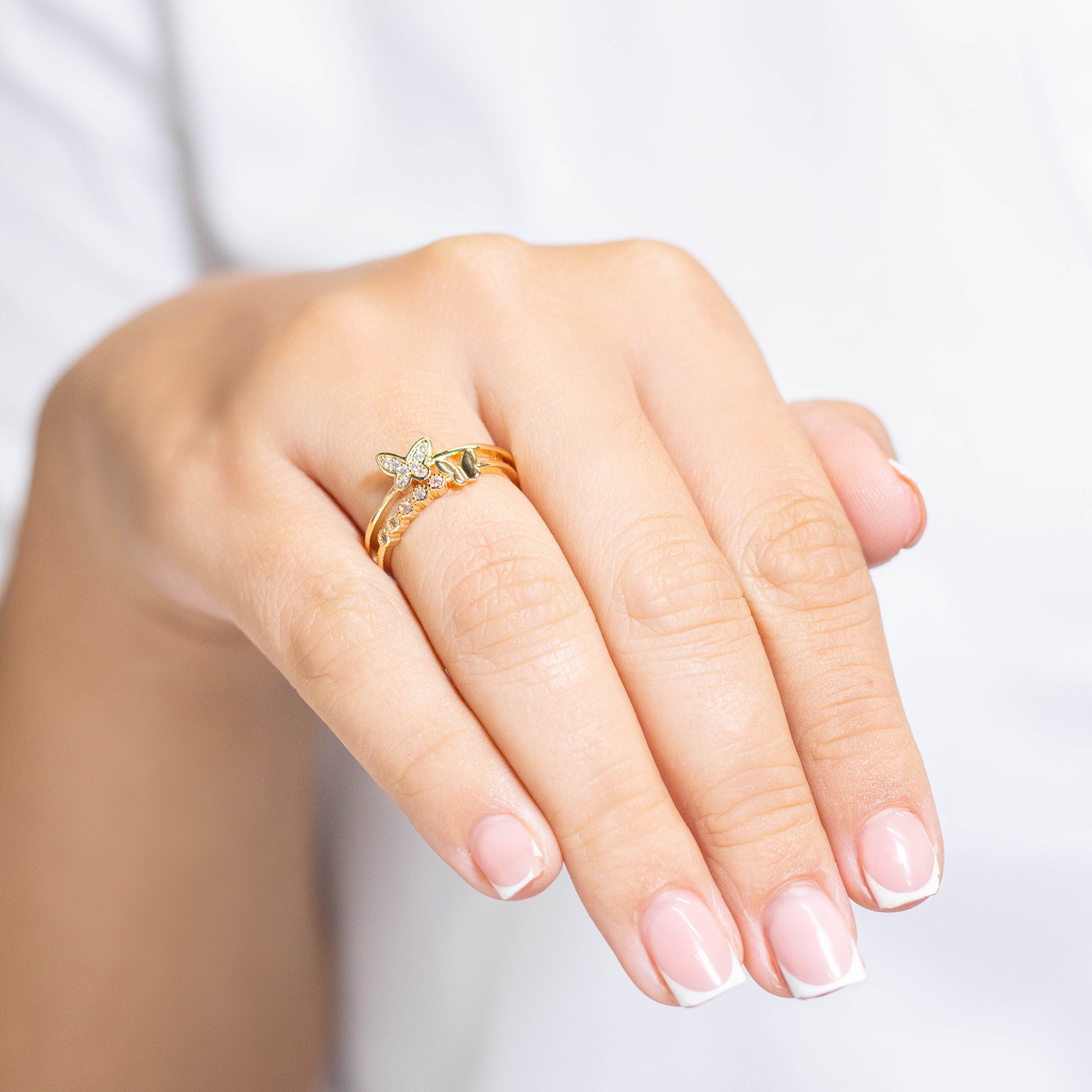 Anillo doble mariposas  Amulí