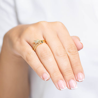 Anillo doble mariposas  Amulí
