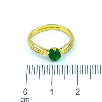 Anillo argolla esmeralda