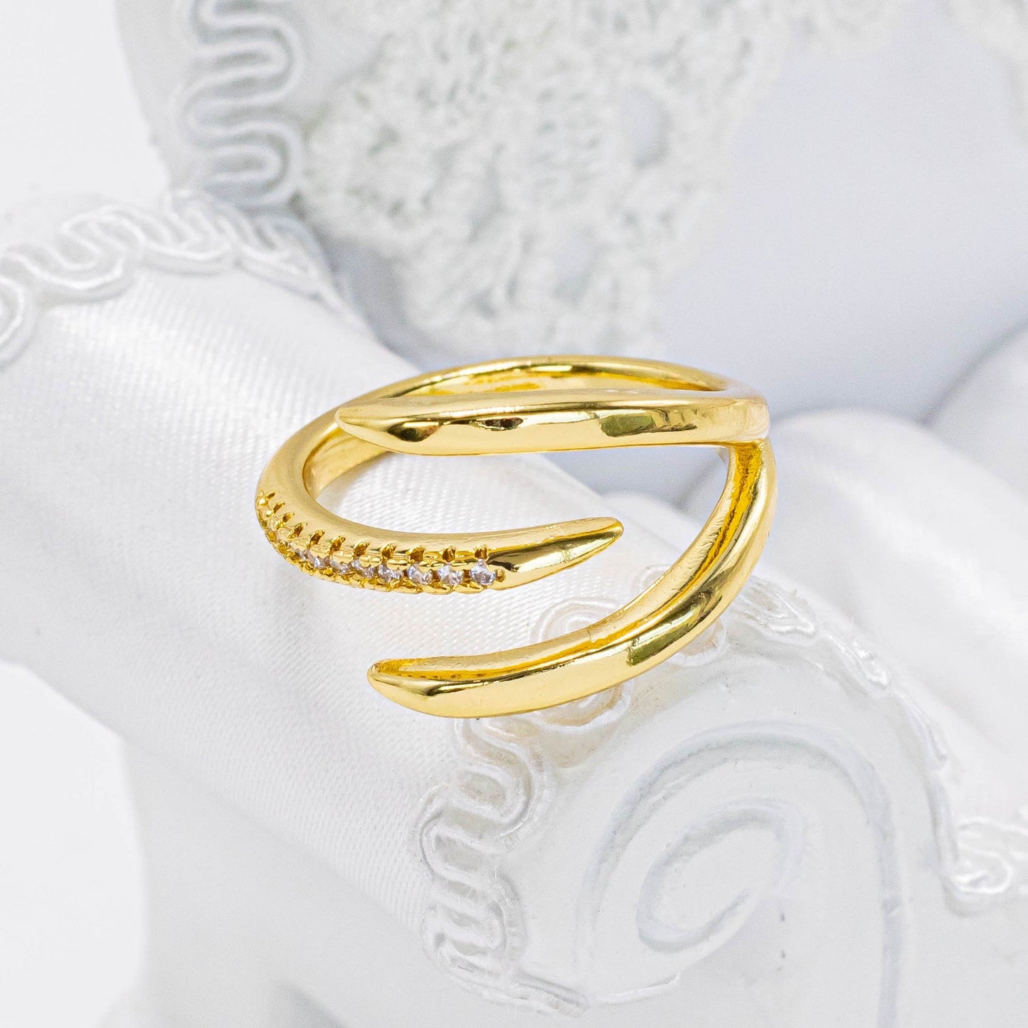 Anillo micro zircones P