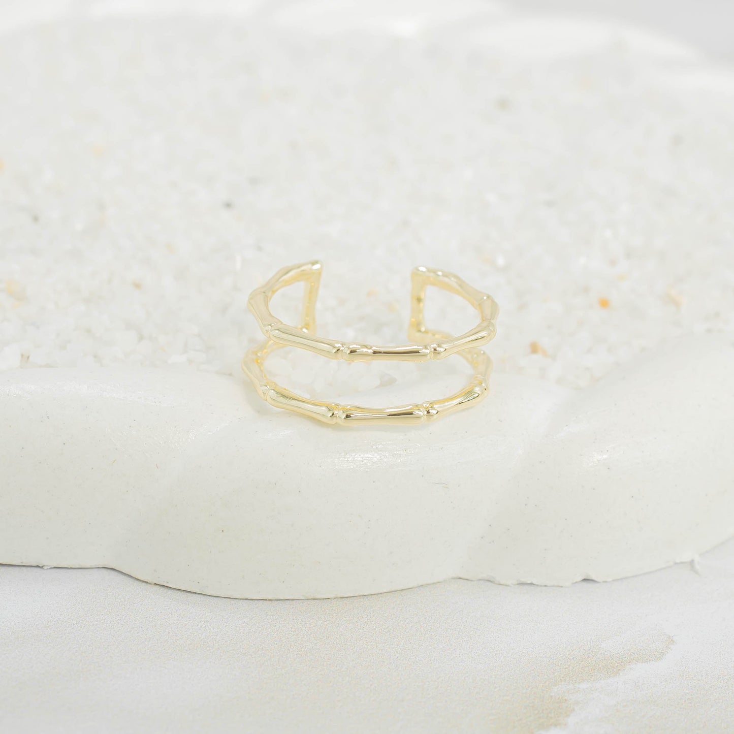Anillo doble bambú
