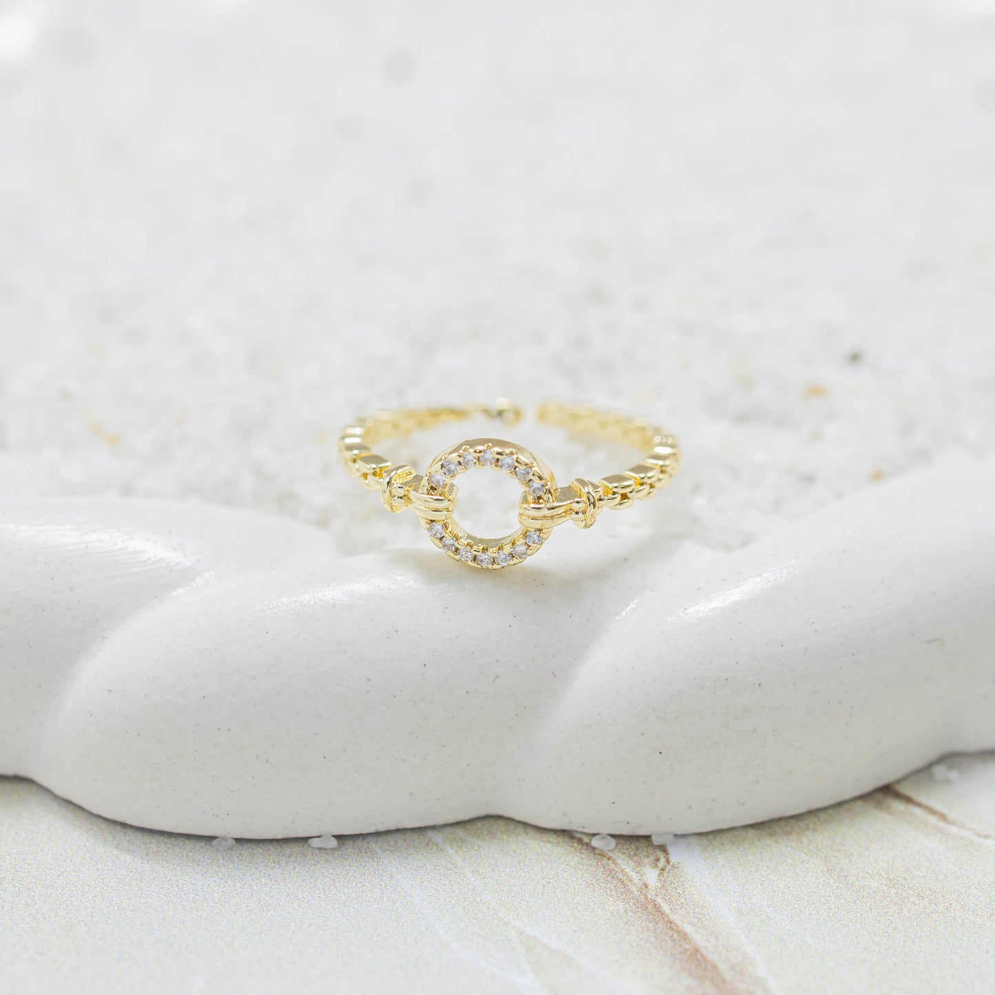 Anillo aro microzircón