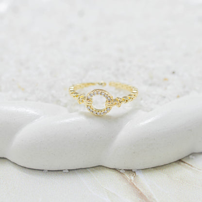 Anillo aro microzircón