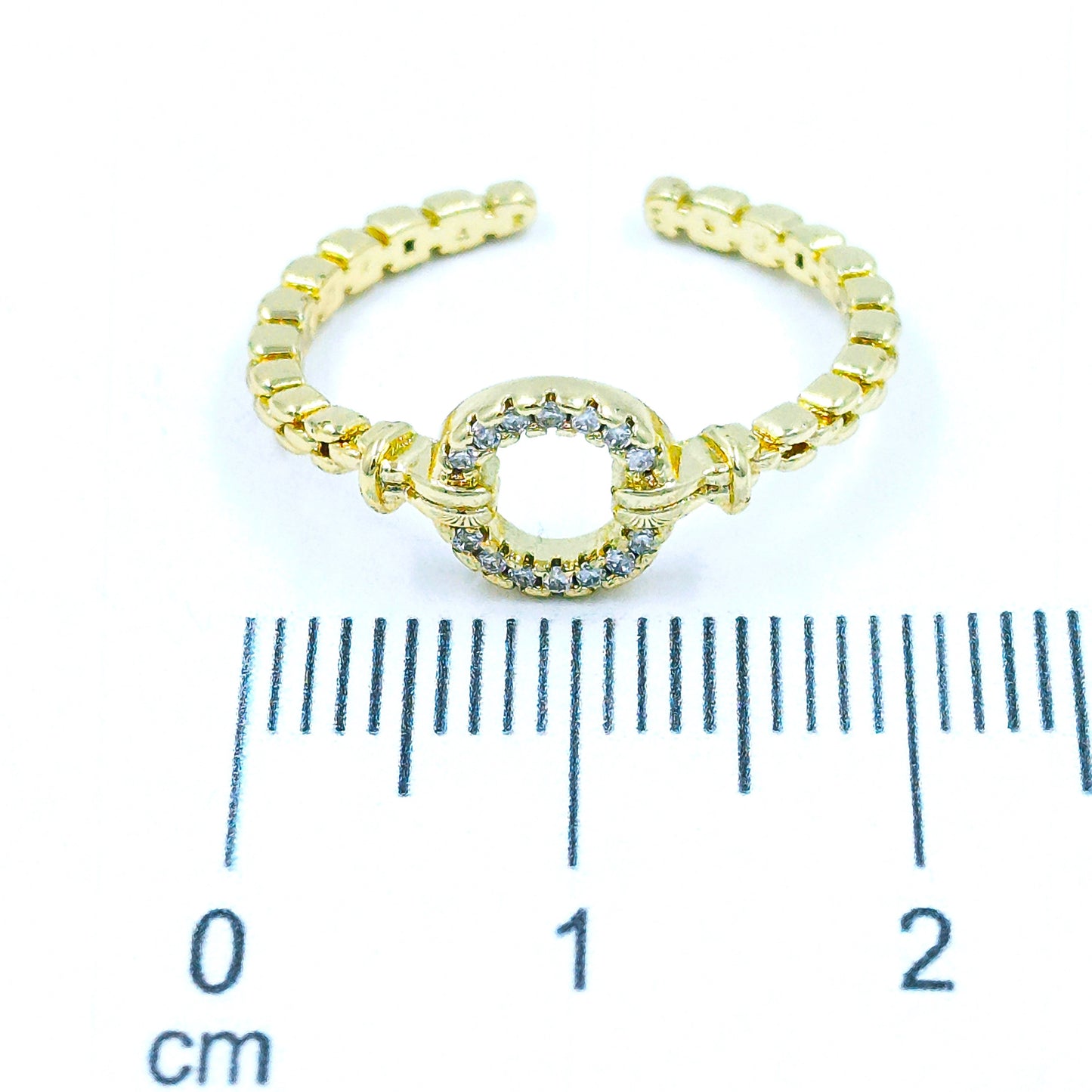 Anillo aro microzircón