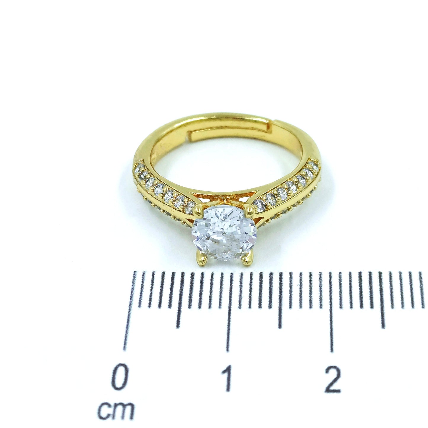 Anillo argolla zircón cristal