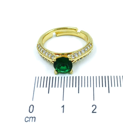 Anillo argolla esmeralda