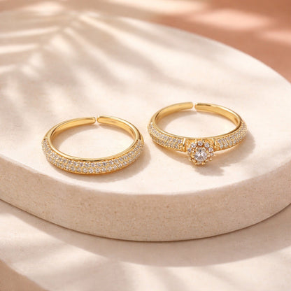 Anillo pisargolla micro zircón
