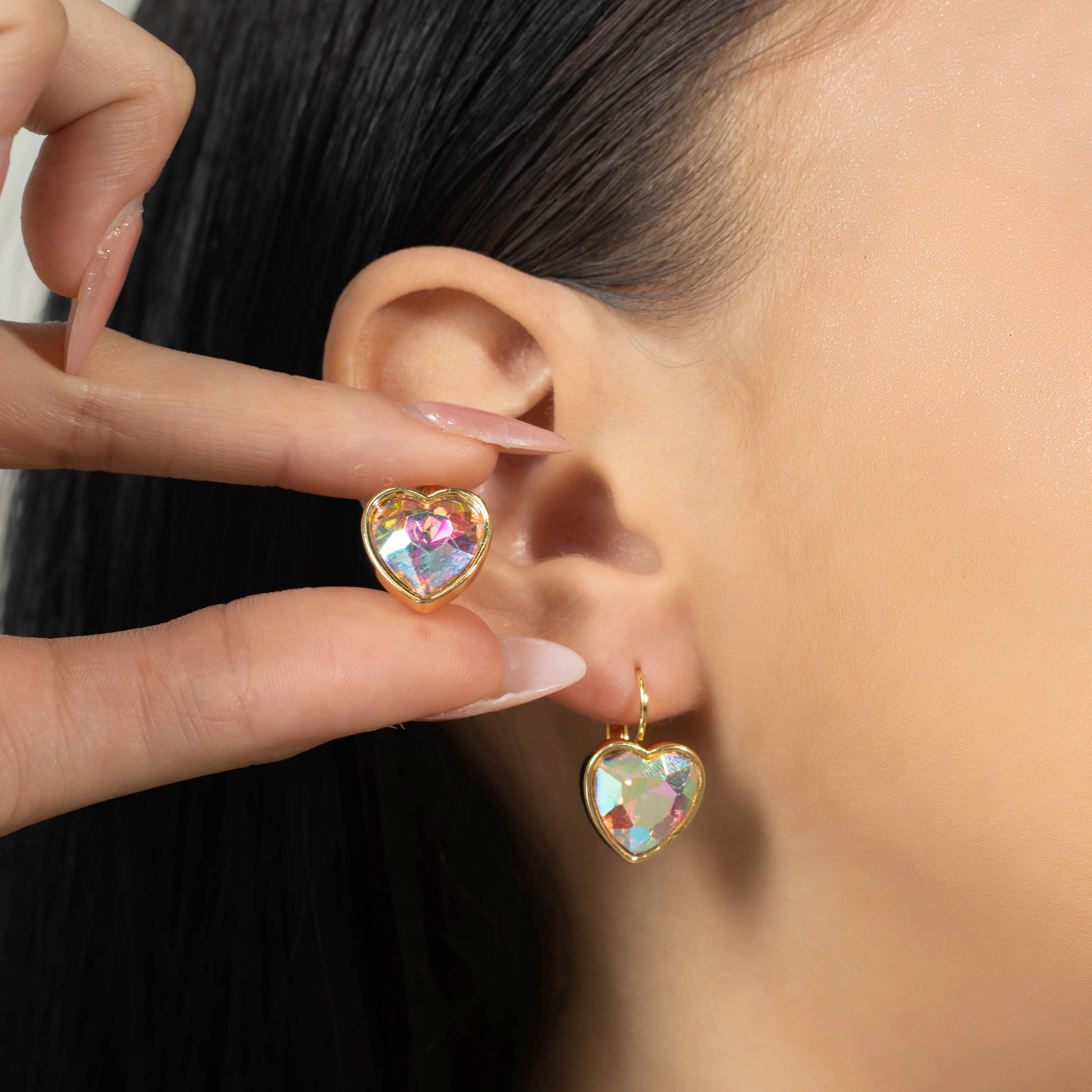 Arete corazon tornasol (1,5cm)