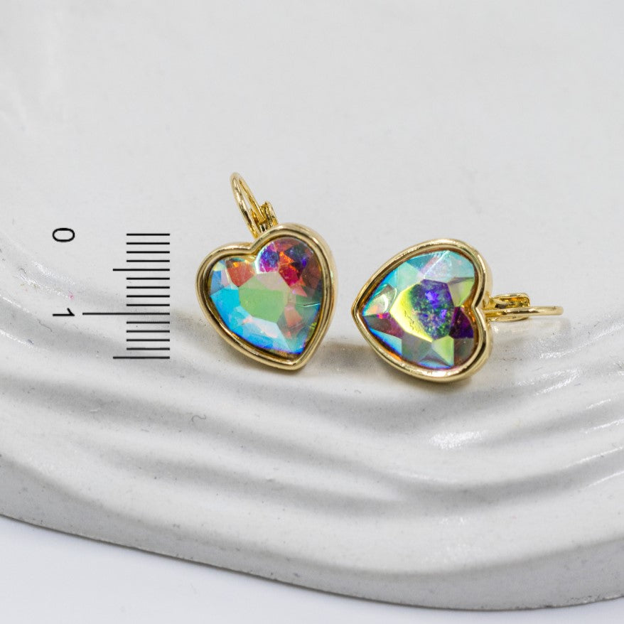 Arete corazon tornasol (1,5cm)Amulí