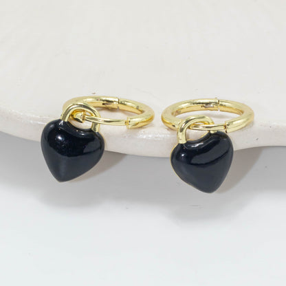 Arete dije corazón esmaltado