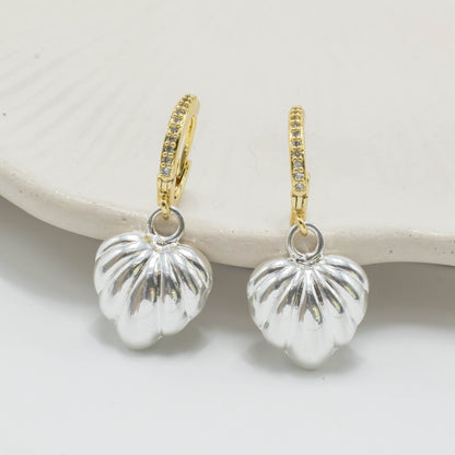 Arete corazón 2 oros