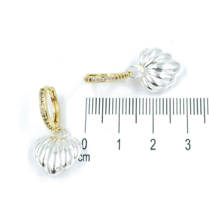 Arete corazón 2 oros