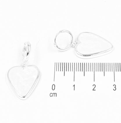 Arete corazón nácar P