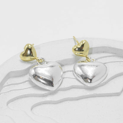 Arete corazones 2 oros