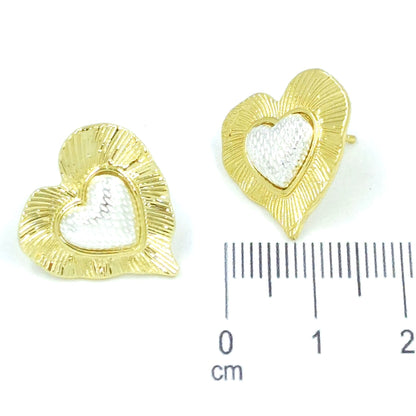 Arete corazón 2 oros