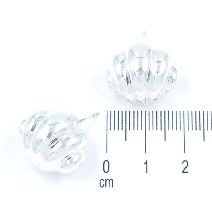 Arete concha baño de plata