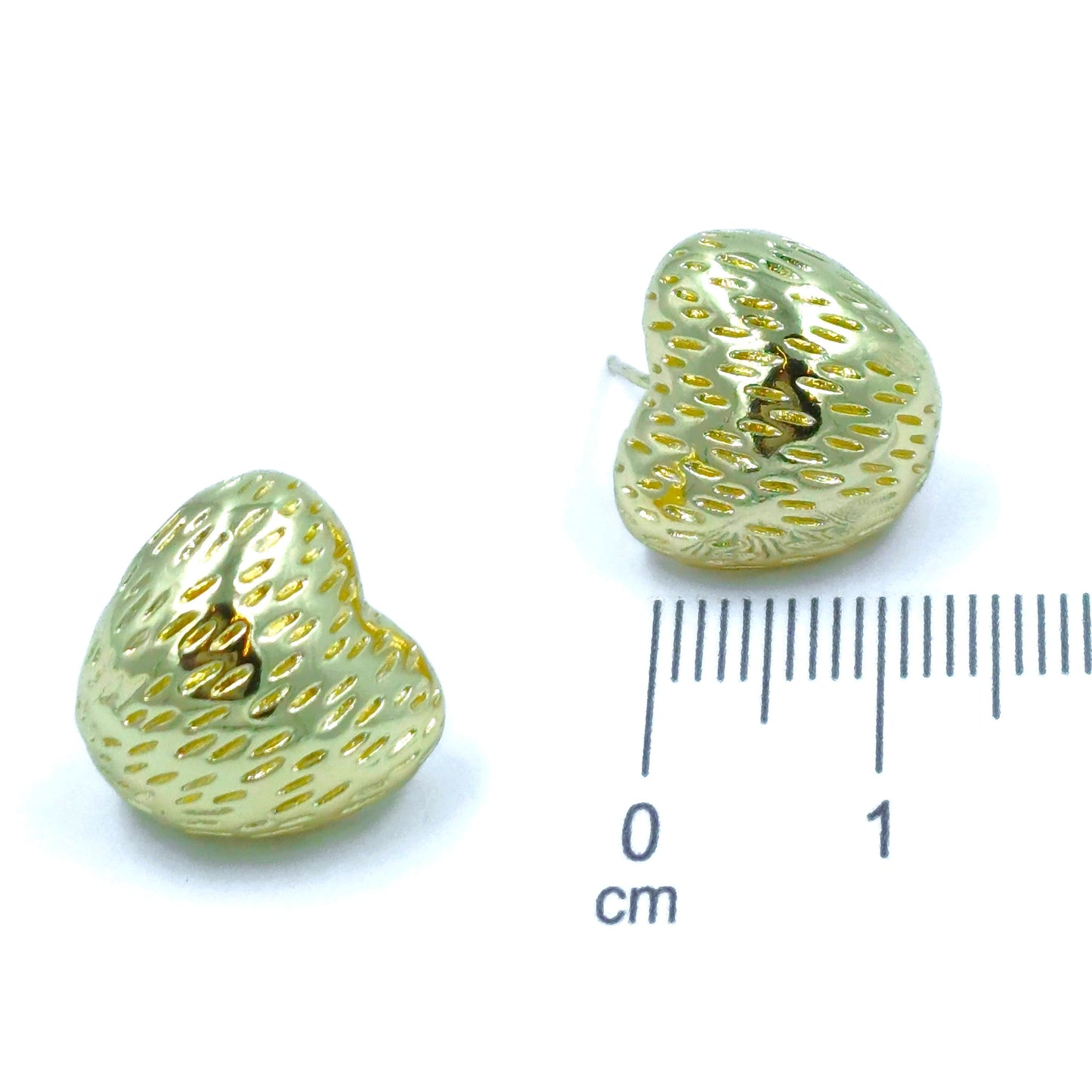 Arete corazón  tallado