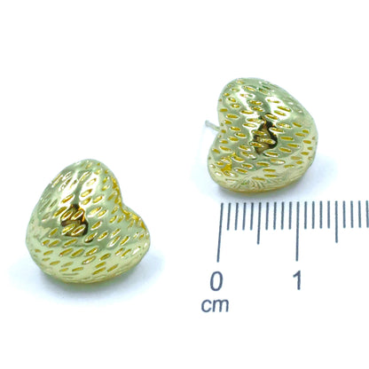 Arete corazón  tallado