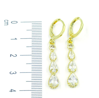 Arete gotas zircón