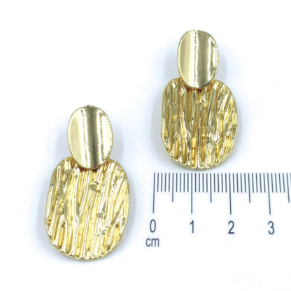 Arete Óvalo tallado