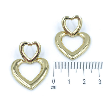 Arete corazón doble
