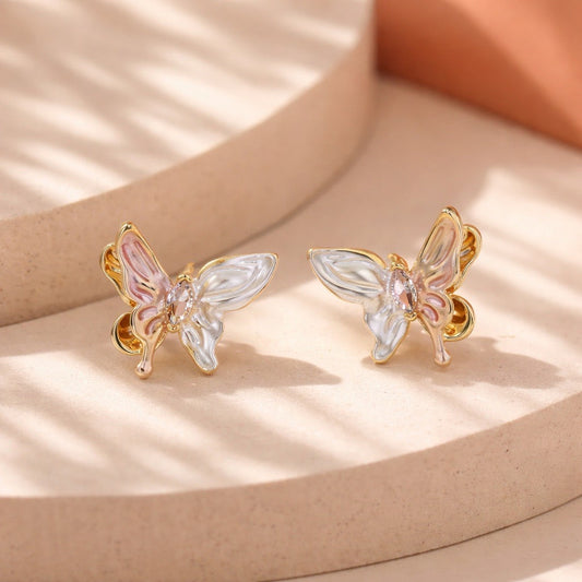 Arete mariposa esmaltada