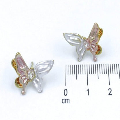Arete mariposa esmaltada