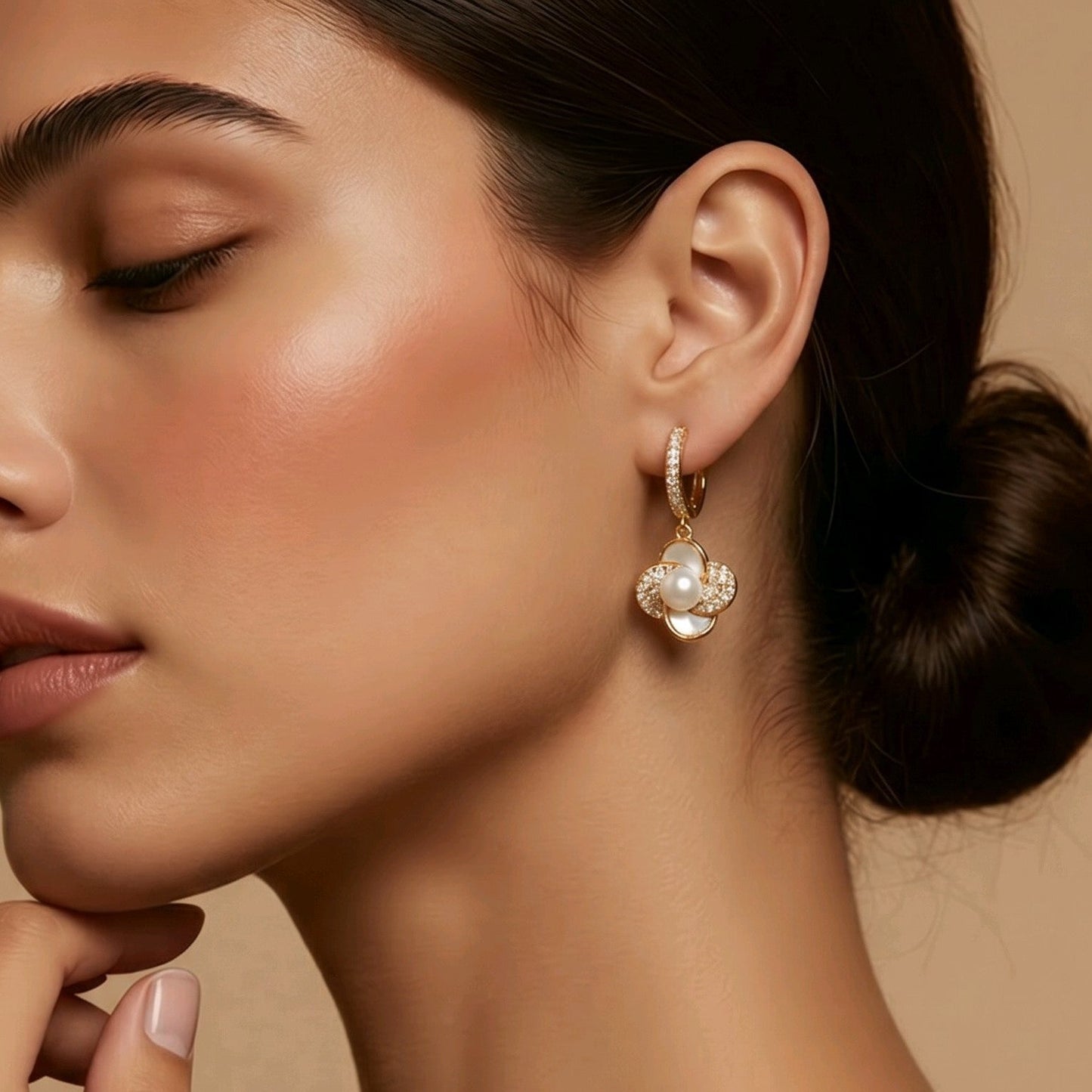 Arete flor baguette