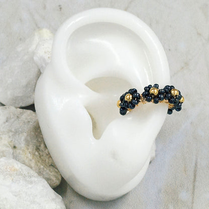 Earcuff bronce flor black