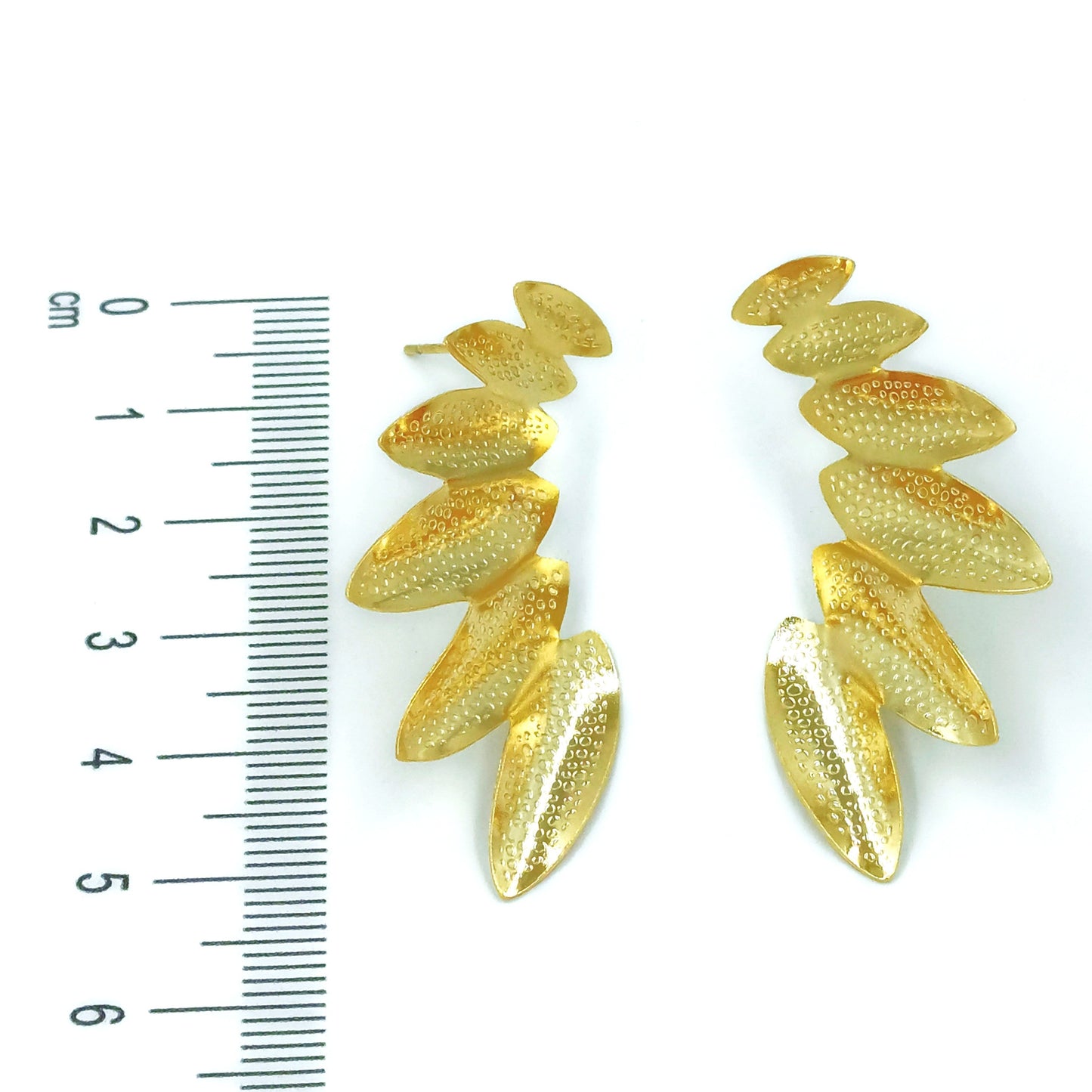 Arete bronce ala hojas