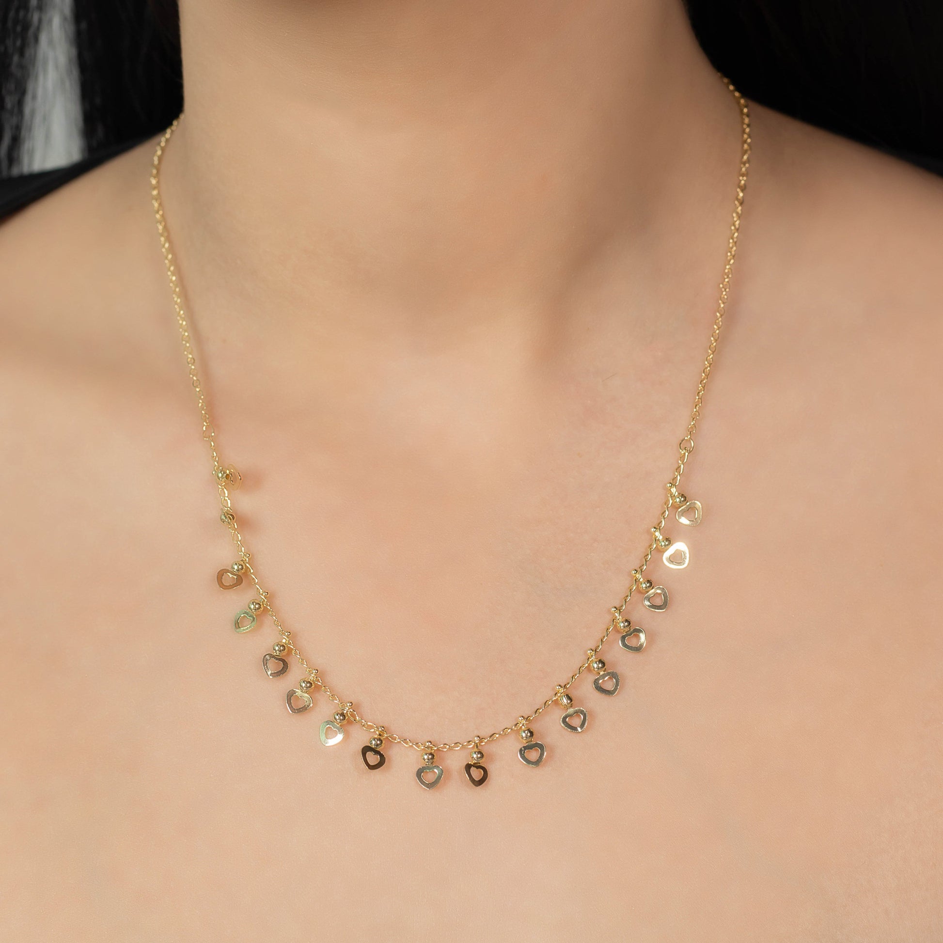 Cadena dije corazones (45cm)