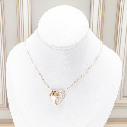 Cadena corazón microzircón
