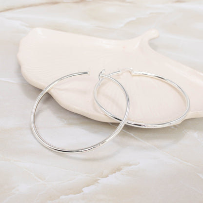 Candonga grande aro baño de plata