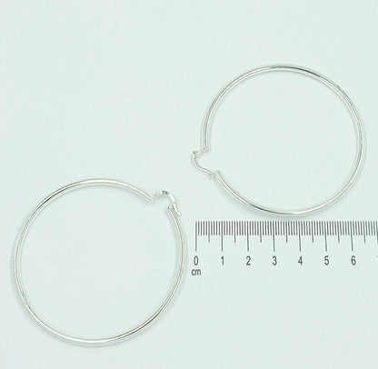 Candonga grande aro baño de plata