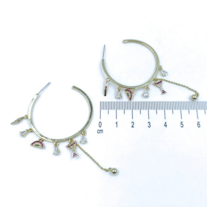 Candonga grande dijes micro zircón 14k