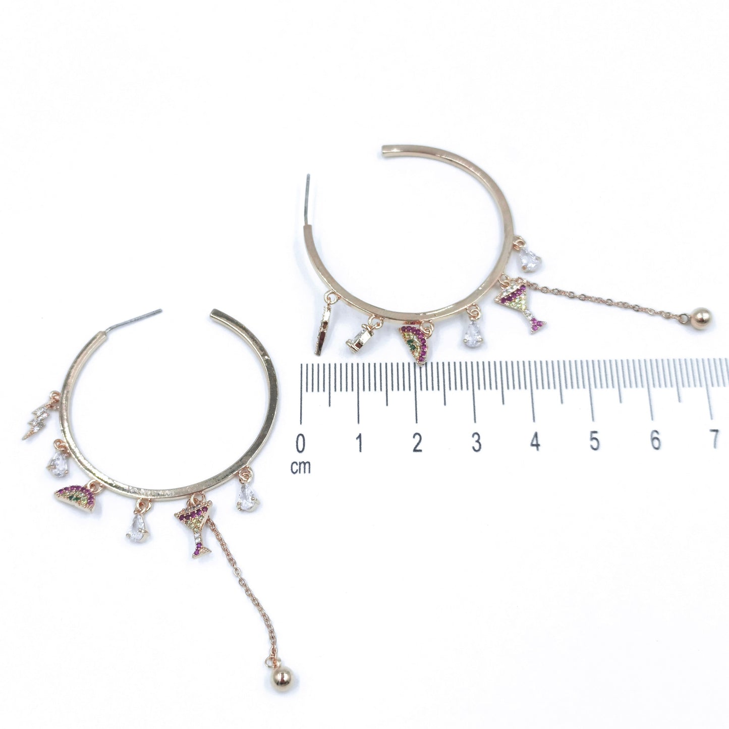 Candonga grande dijes micro zircón 18k