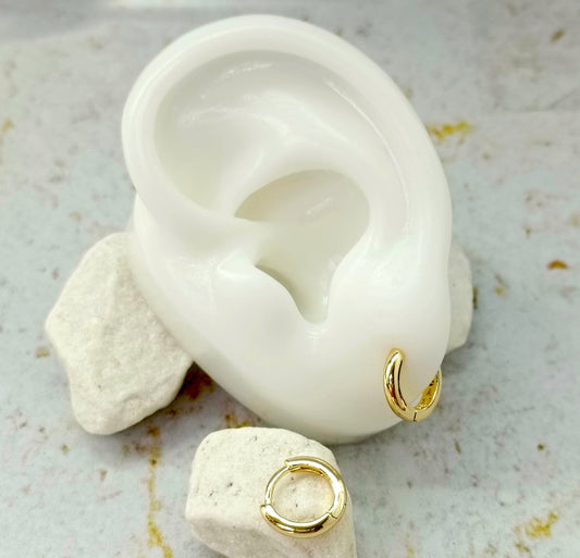 Cdga pqña lisa 24K (10mm) Amulí