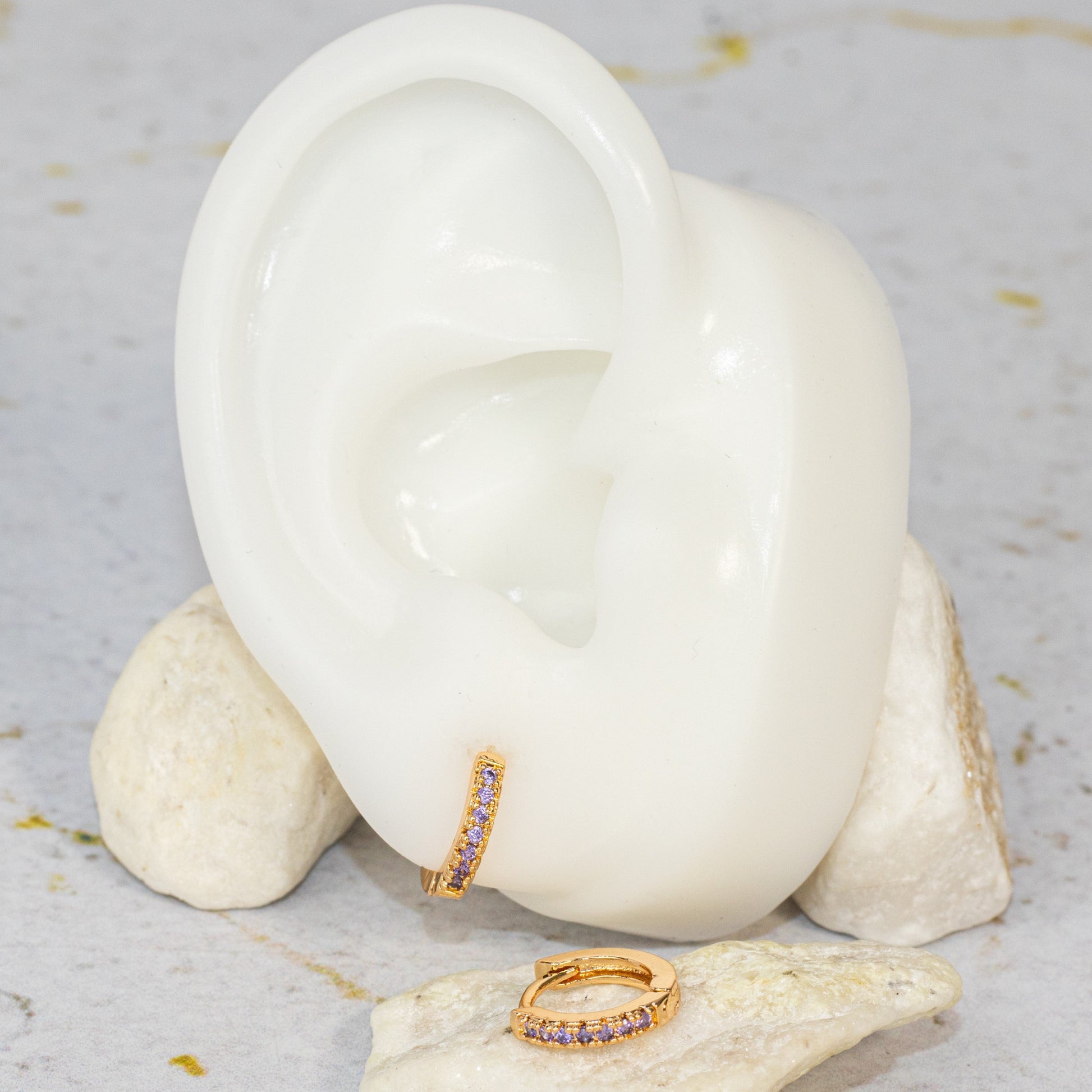 Cdga pequeña microzircones lila (10mm)