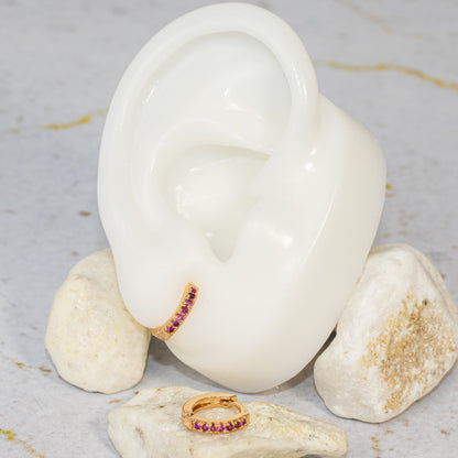 Cdga pequeña microzircones magenta (10mm)