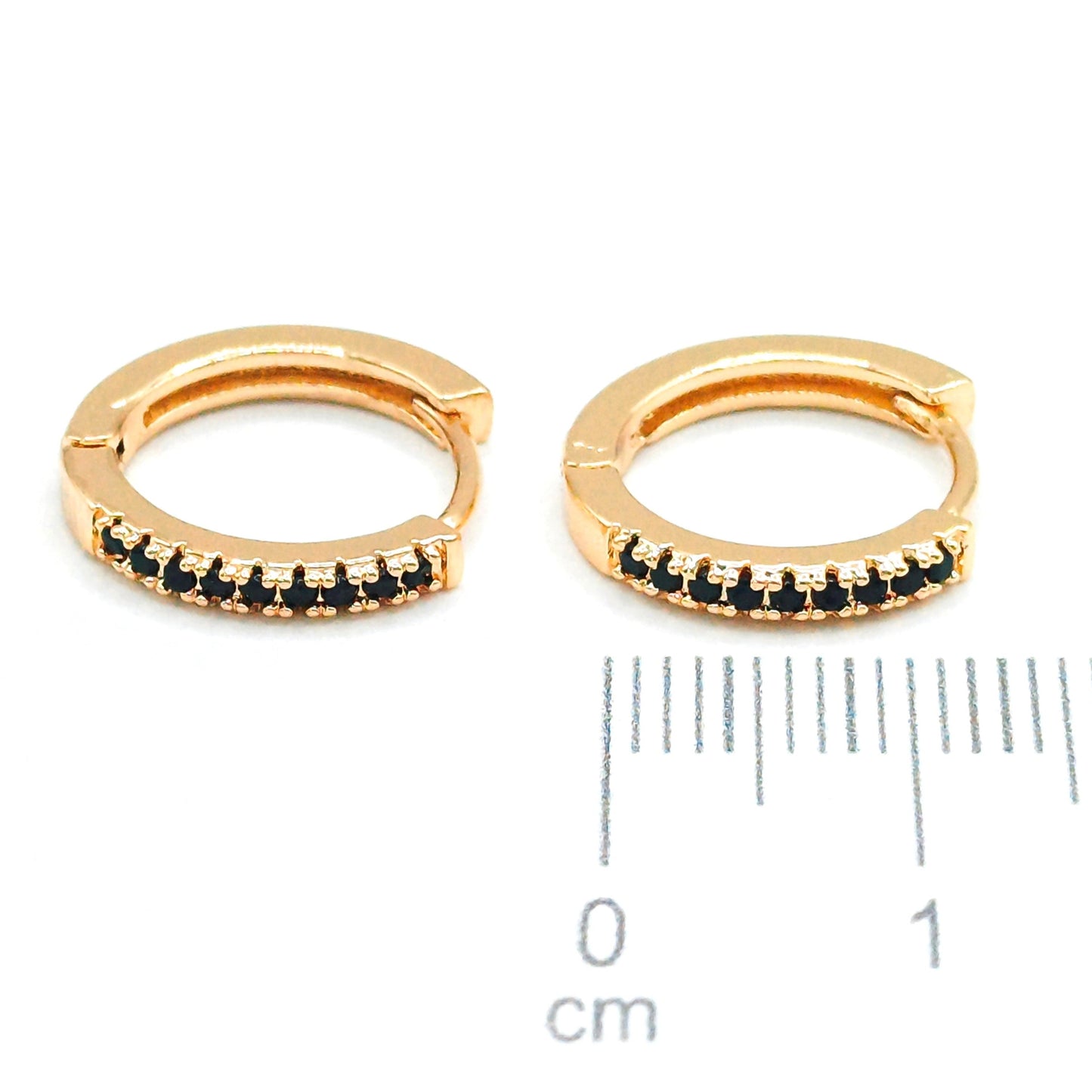 Cdga pequeña microzircones zafiro (14mm)